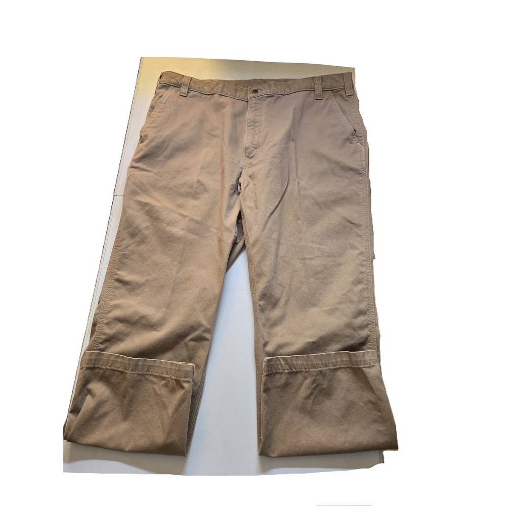 Carhartt Relaxed Fit Work Pants Khaki Cotton Mens Size 42x30 RN 14806